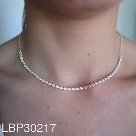 Collar bañado en plata LBP30217