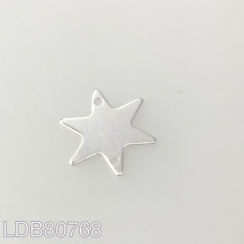 Dije bañado en plata de 15mm estrella LDB80768