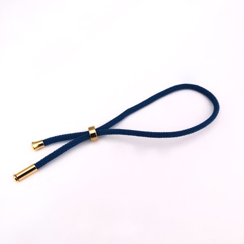 Pulsera bañada en oro 18k Cordón Azul Regulable LBO51275