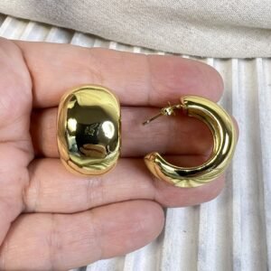 Aros baño oro Tipo C Ancho (250626-233)