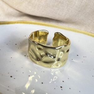 Anillo Baño oro Ancho Irregular (250626-255)