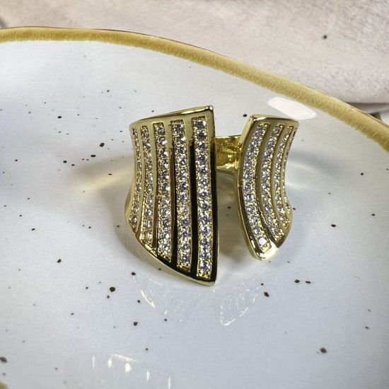 Anillo Baño oro Ancho Circones (250626-229)