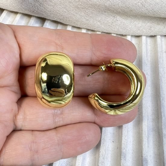 Aros baño oro Tipo C Ancho (250626-233)