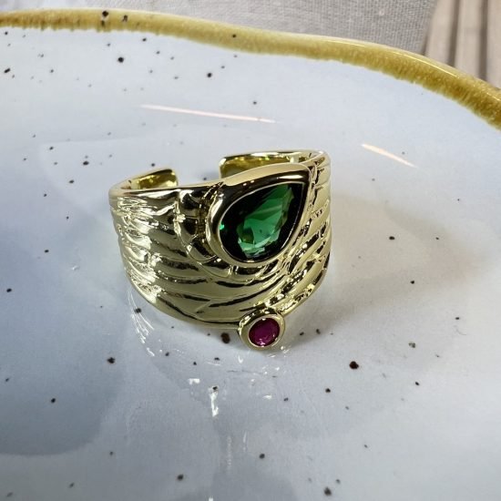 Anillo baño oro (250702-318)