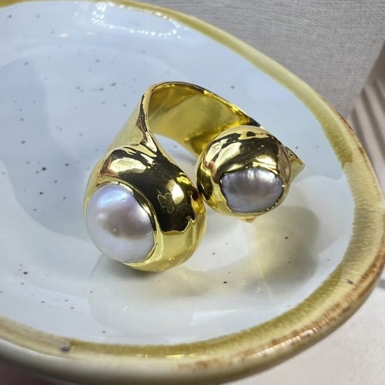 Anillo baño oro talla grande 9 americana (250704-396)