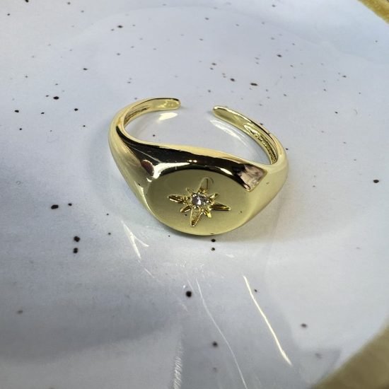Anillo baño oro (250704-424)